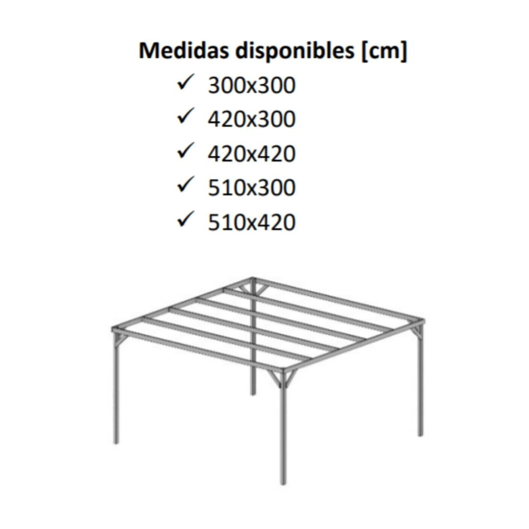 Pérgola de Madera Maciza Mataró