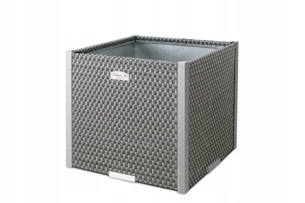 jardinera-ratan-marco-aluminio-gris-46x46x46-cm jardinera-ratan-marco-aluminio-gris-46x46x46-cm