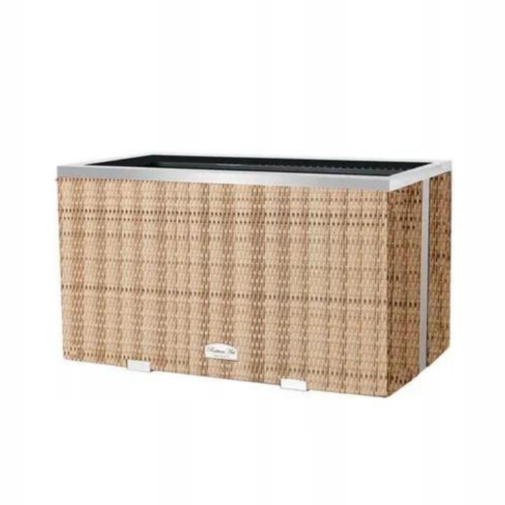 jardinera-ratan-marco-aluminio-marron-beige-70x38x40-cm jardinera-ratan-marco-aluminio-marron-beige-70x38x40-cm