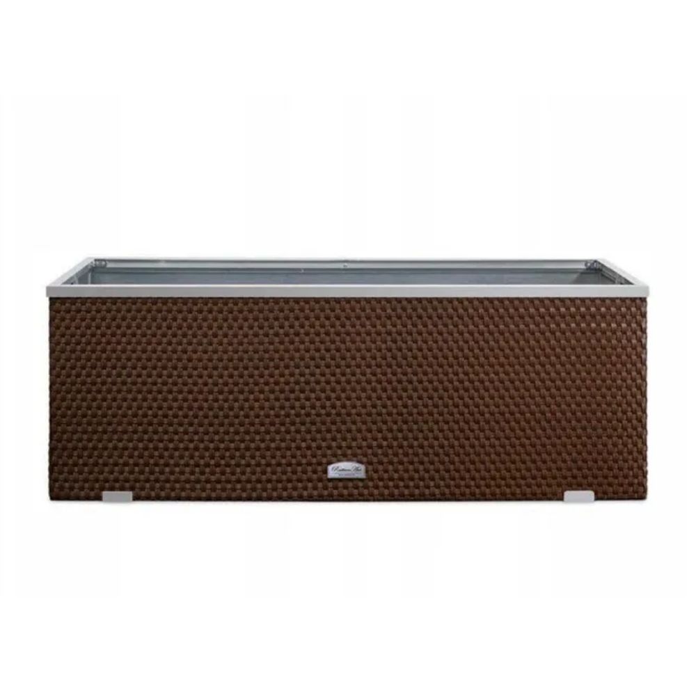 jardinera-ratan-marco-aluminio-marron-98x25x34-cm jardinera-ratan-marco-aluminio-marron-98x25x34-cm
